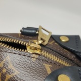 Louis Vuitton(LV) Petite Malle Souple Handbag Monogram Canvas with Leather — thumbnail 11