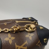 Louis Vuitton(LV) Petite Malle Souple Handbag Monogram Canvas with Leather — thumbnail 10
