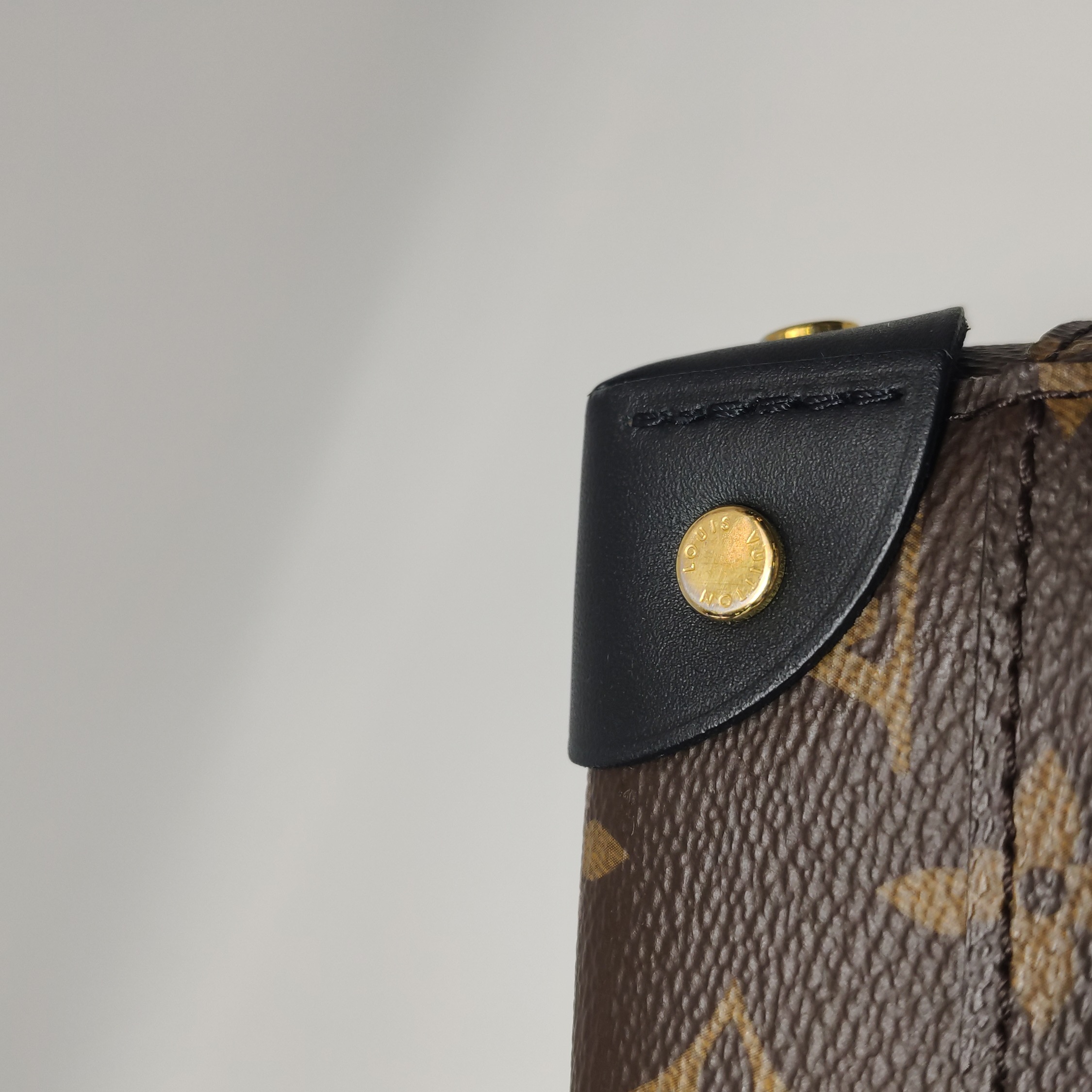 Louis Vuitton(LV) Petite Malle Souple Handbag Monogram Canvas with Leather — photo 14 of 17