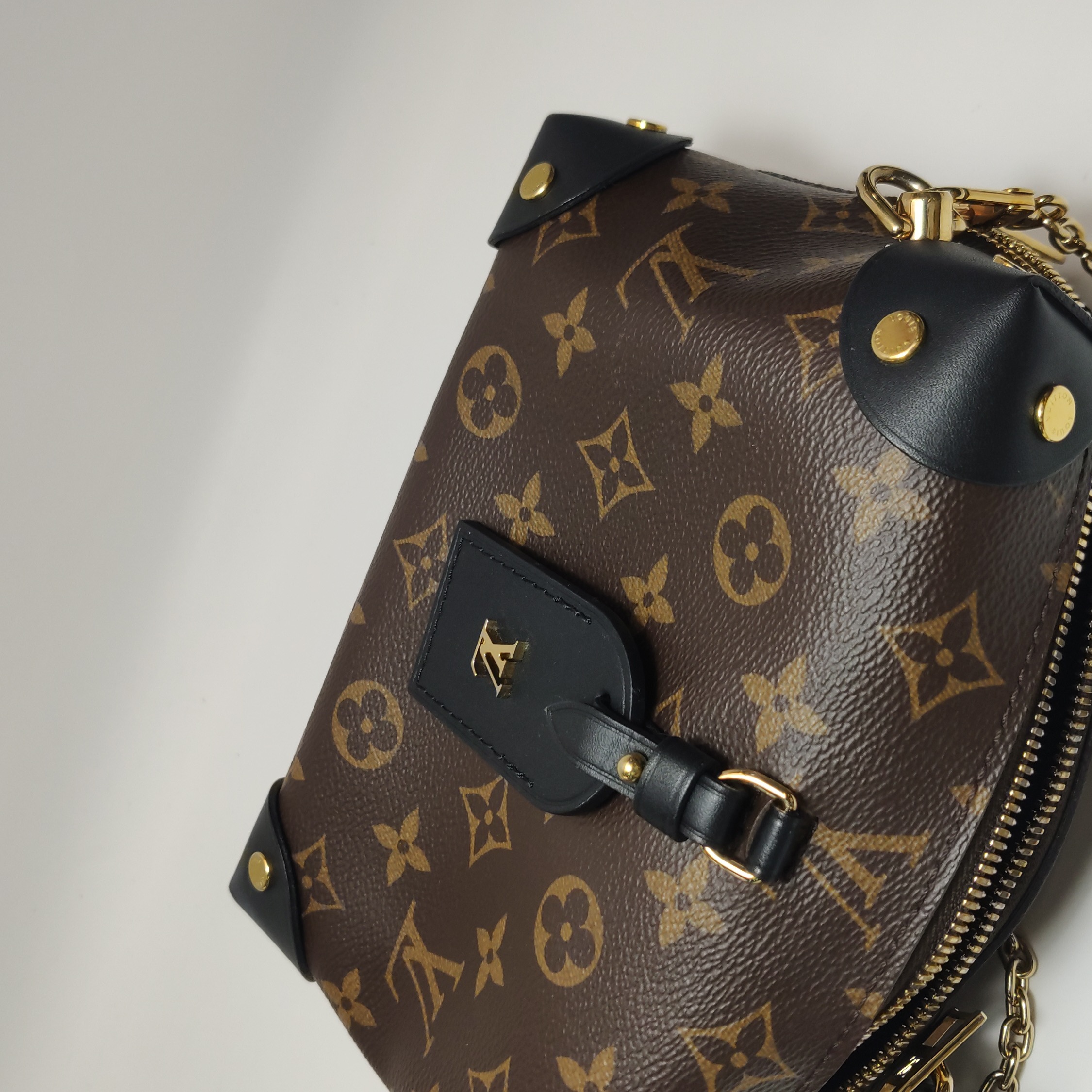 Louis Vuitton(LV) Petite Malle Souple Handbag Monogram Canvas with Leather — photo 15 of 17