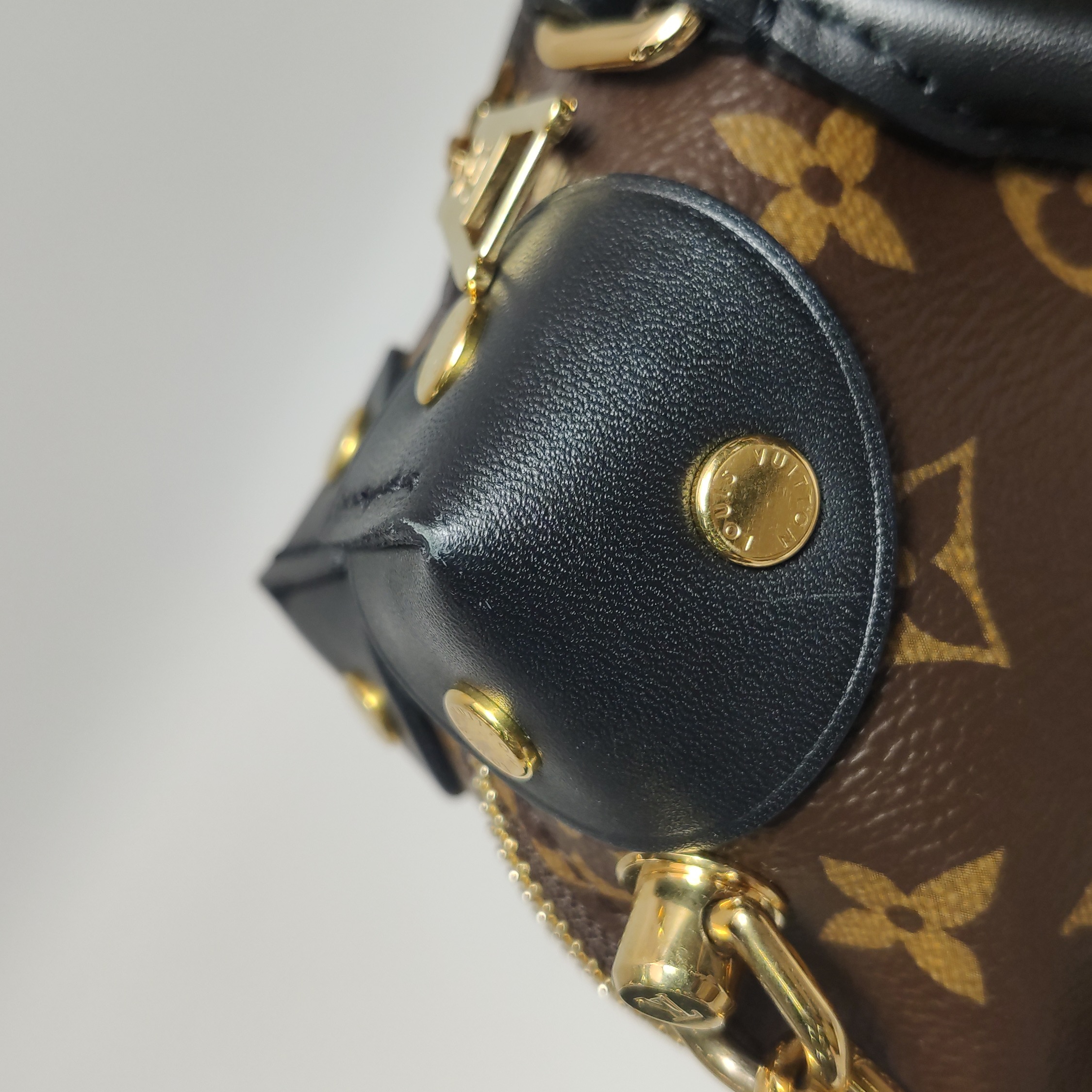 Louis Vuitton(LV) Petite Malle Souple Handbag Monogram Canvas with Leather — photo 16 of 17