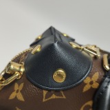 Louis Vuitton(LV) Petite Malle Souple Handbag Monogram Canvas with Leather — thumbnail 16