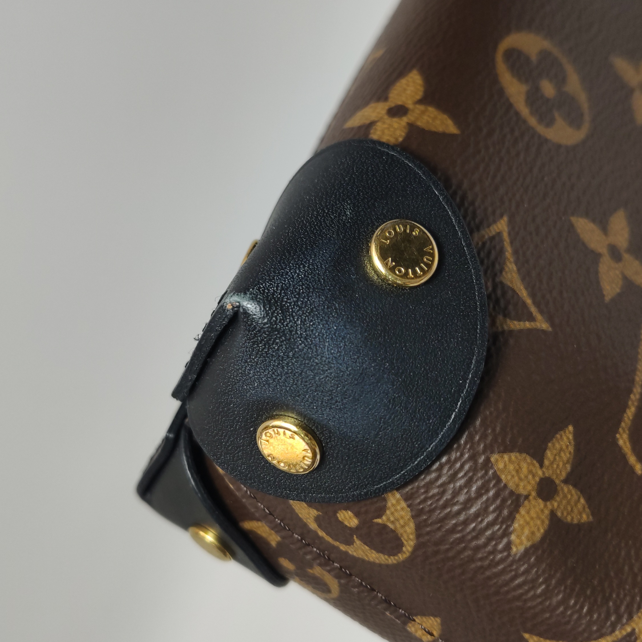 Louis Vuitton(LV) Petite Malle Souple Handbag Monogram Canvas with Leather — photo 13 of 17