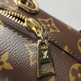 Louis Vuitton(LV) Petite Malle Souple Handbag Monogram Canvas with Leather — thumbnail 12