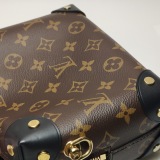 Louis Vuitton(LV) Petite Malle Souple Handbag Monogram Canvas with Leather — thumbnail 13