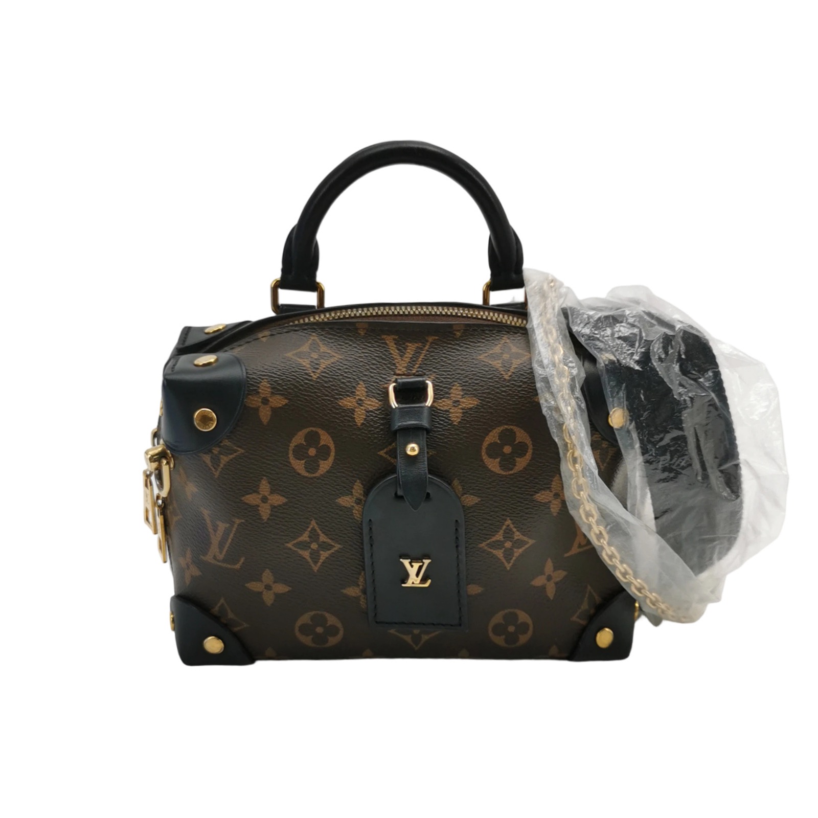 Louis Vuitton(LV) Petite Malle Souple Handbag Monogram Canvas with Leather — photo 1 of 17