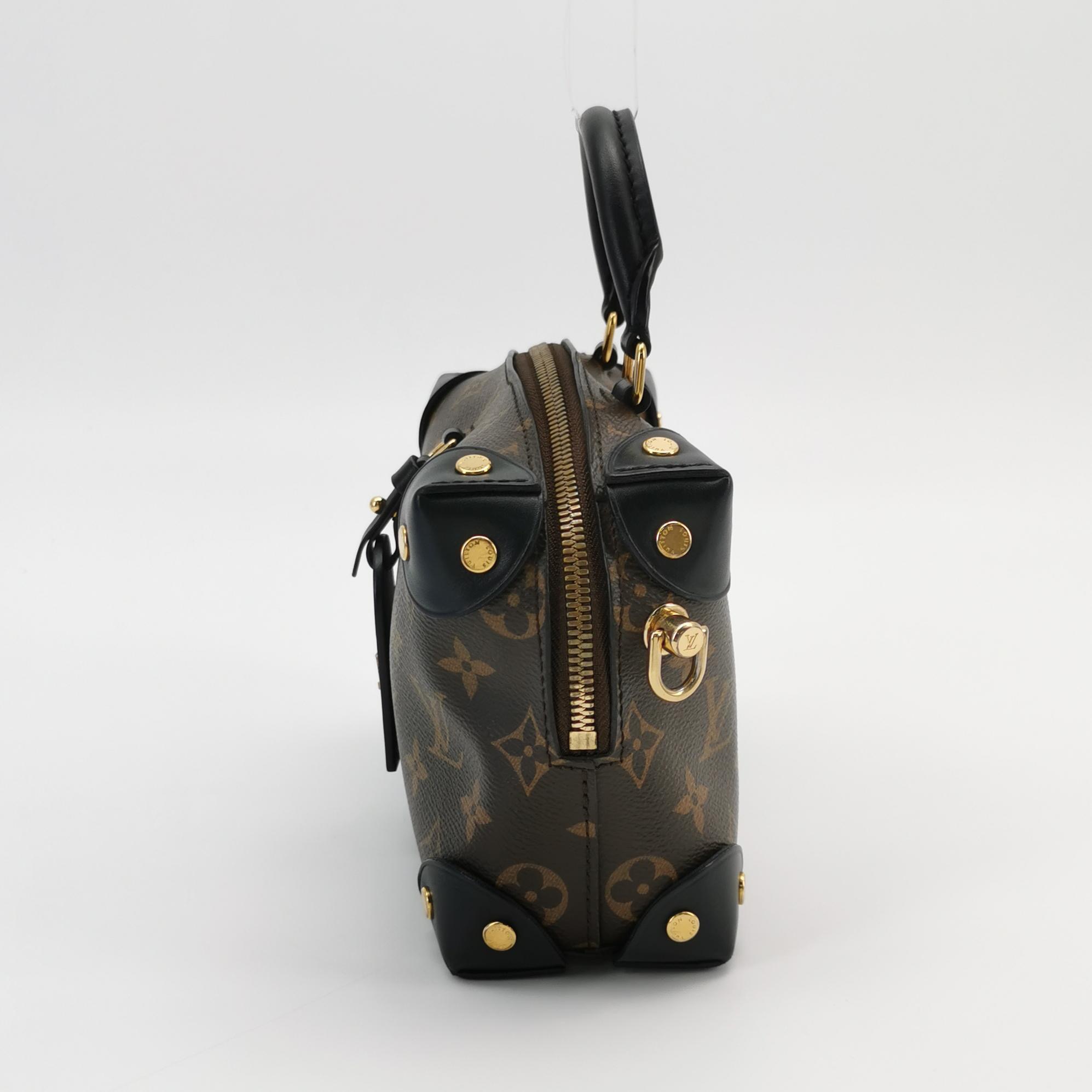 Louis Vuitton(LV) Petite Malle Souple Handbag Monogram Canvas with Leather — photo 5 of 17