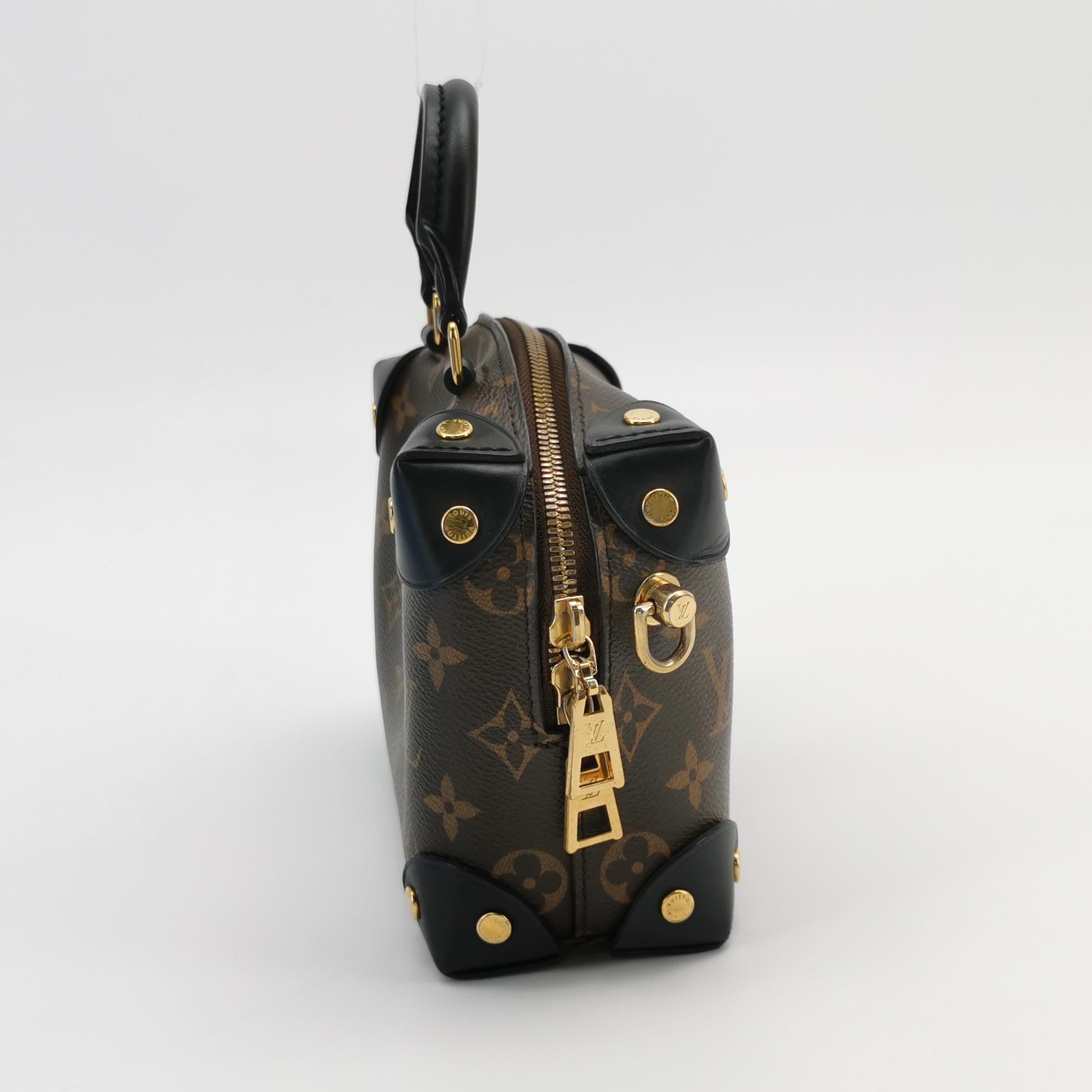 Louis Vuitton(LV) Petite Malle Souple Handbag Monogram Canvas with Leather — photo 4 of 17