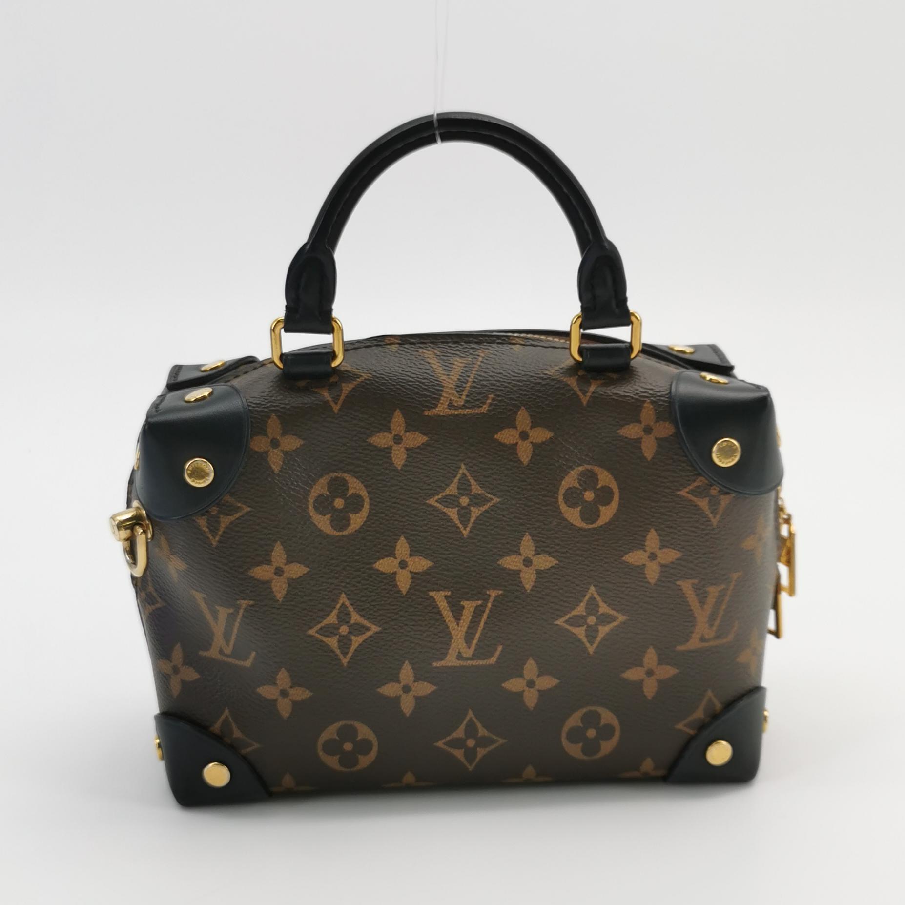 Louis Vuitton(LV) Petite Malle Souple Handbag Monogram Canvas with Leather — photo 3 of 17