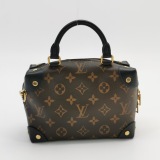 Louis Vuitton(LV) Petite Malle Souple Handbag Monogram Canvas with Leather — thumbnail 3