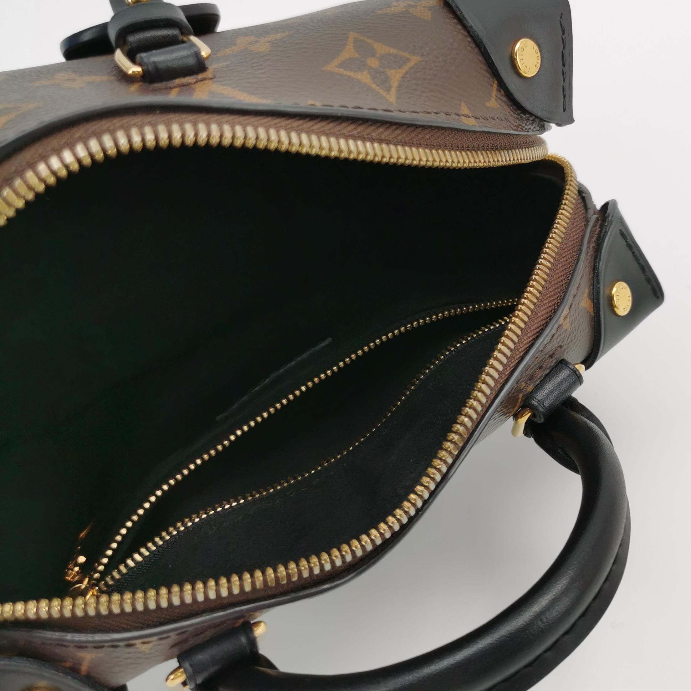 Louis Vuitton(LV) Petite Malle Souple Handbag Monogram Canvas with Leather — photo 7 of 17
