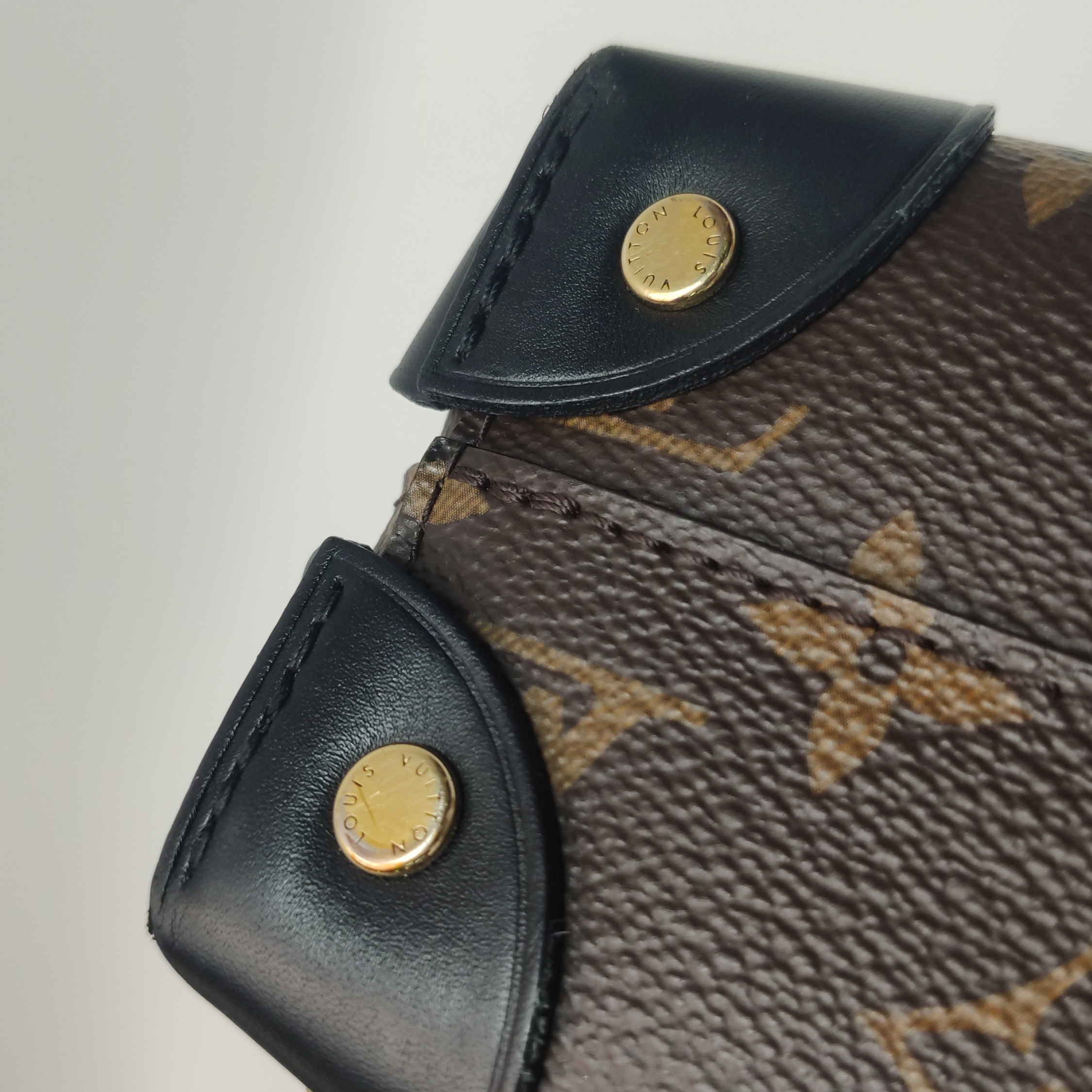 Louis Vuitton(LV) Petite Malle Souple Handbag Monogram Canvas with Leather — photo 12 of 17