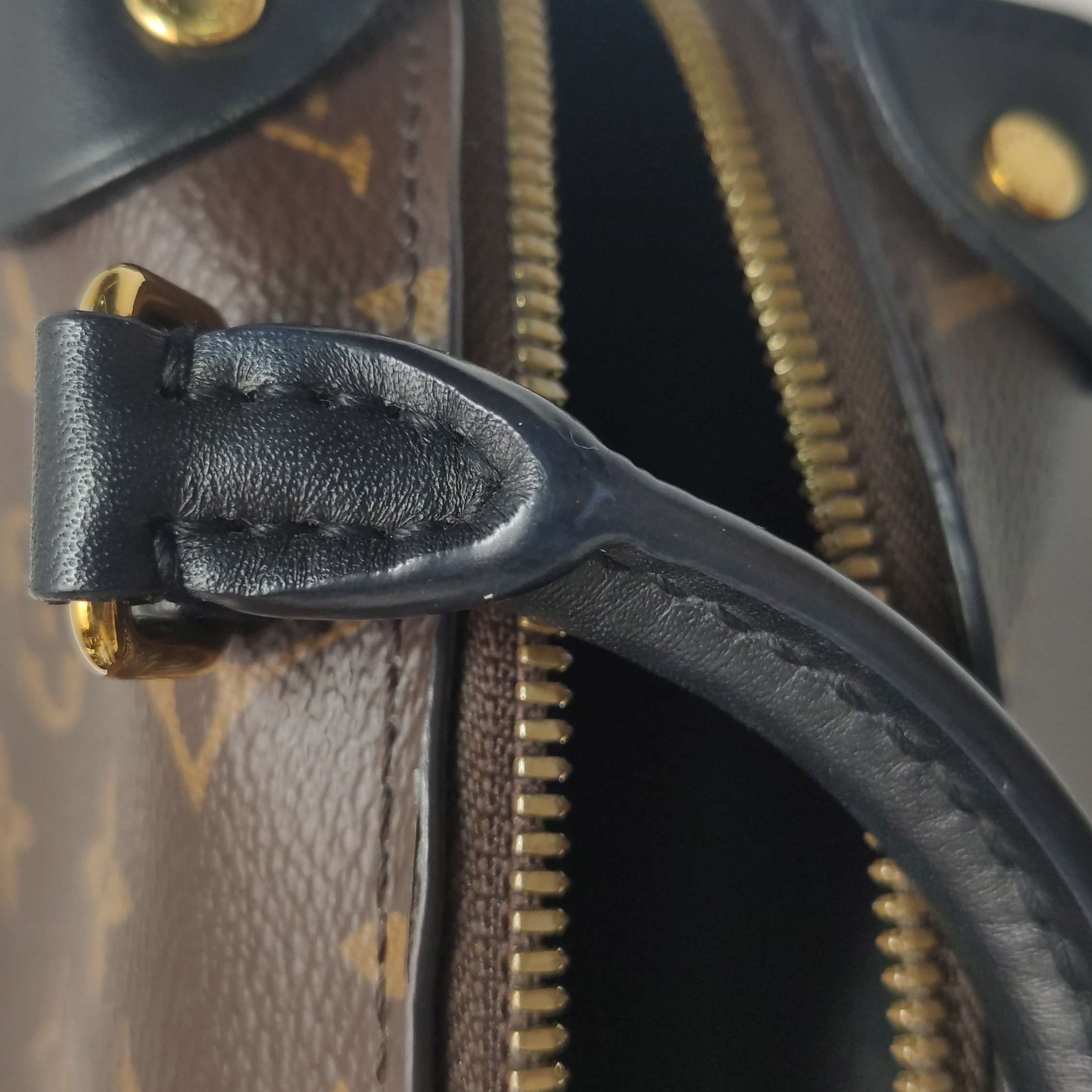 Louis Vuitton(LV) Petite Malle Souple Handbag Monogram Canvas with Leather — photo 16 of 17