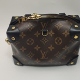 Louis Vuitton(LV) Petite Malle Souple Handbag Monogram Canvas with Leather — thumbnail 15