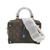 Louis Vuitton(LV) Petite Malle Souple Handbag Monogram Canvas with Leather — thumbnail 1