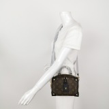 Louis Vuitton(LV) Petite Malle Souple Handbag Monogram Canvas with Leather — thumbnail 2