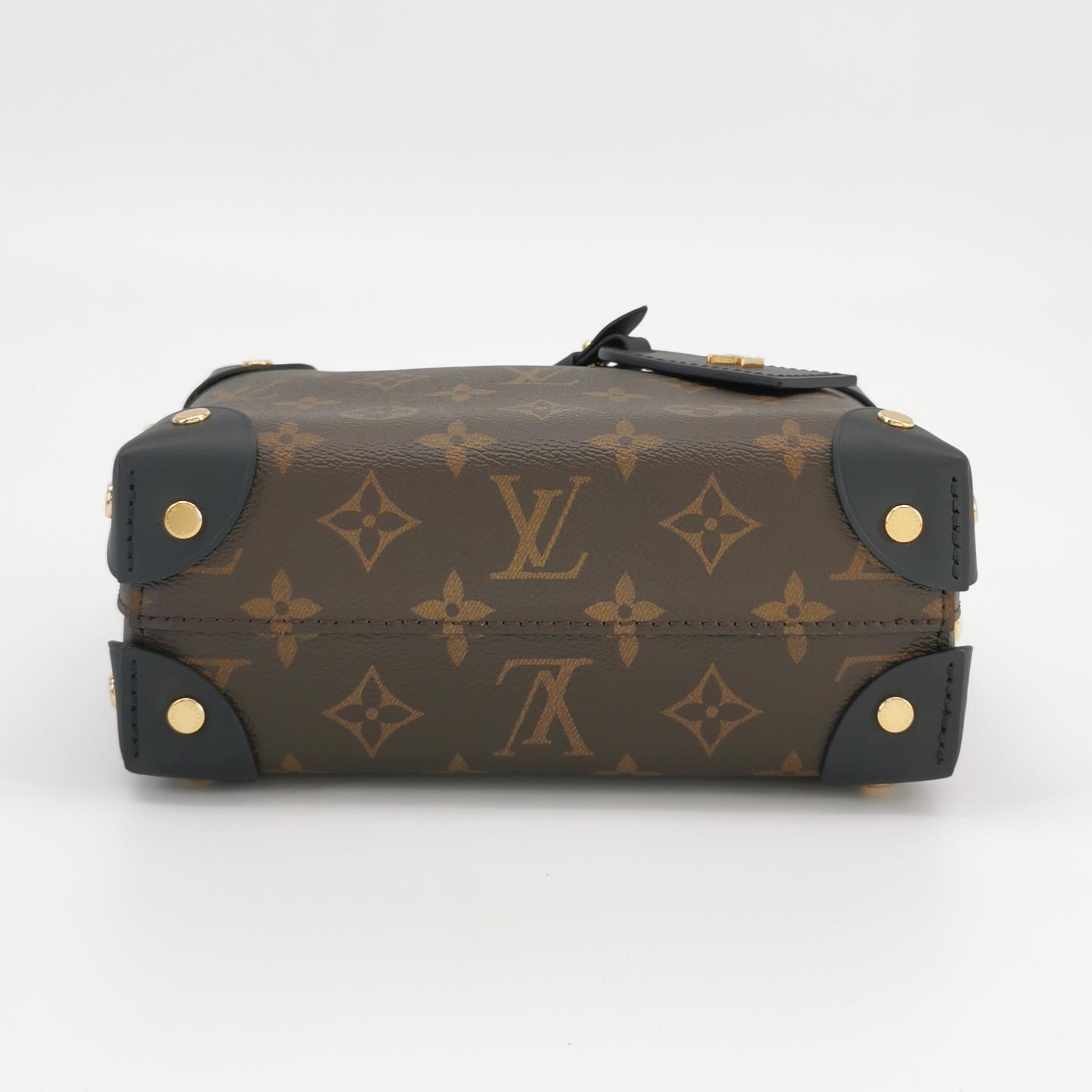 Louis Vuitton(LV) Petite Malle Souple Handbag Monogram Canvas with Leather — photo 6 of 10