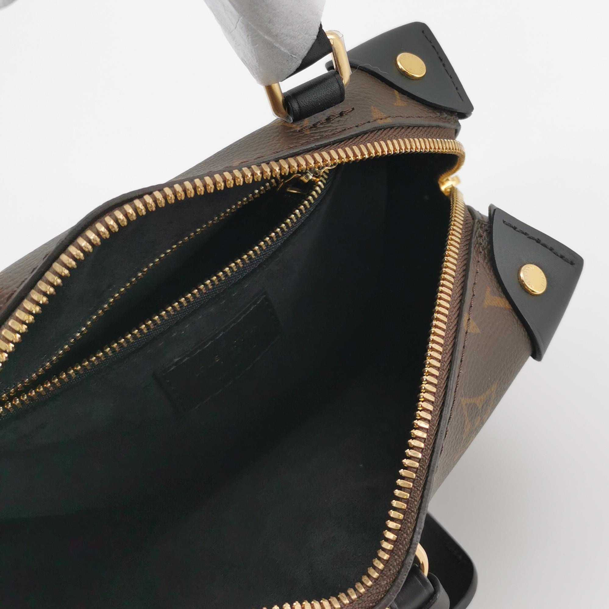 Louis Vuitton(LV) Petite Malle Souple Handbag Monogram Canvas with Leather — photo 7 of 10