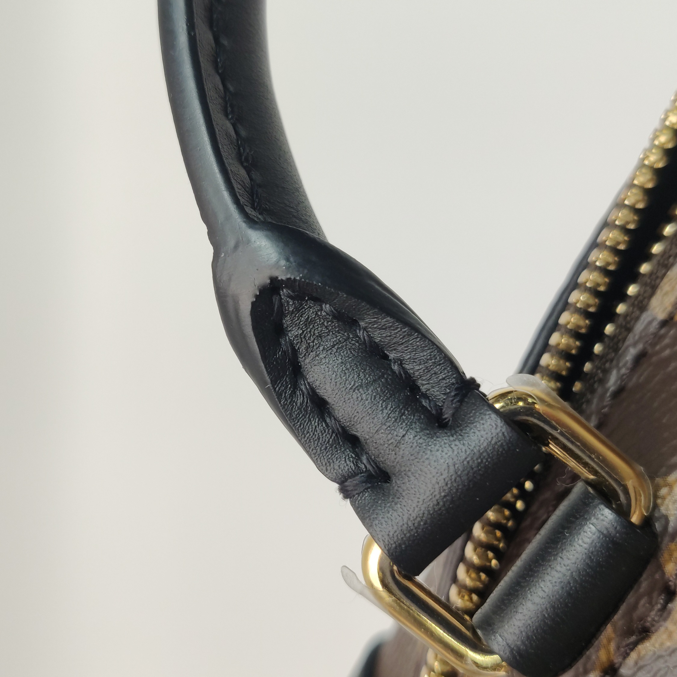 Louis Vuitton(LV) Petite Malle Souple Handbag Monogram Canvas with Leather — photo 10 of 10