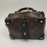 Louis Vuitton(LV) Petite Malle Souple Handbag Monogram Canvas with Leather — thumbnail 8