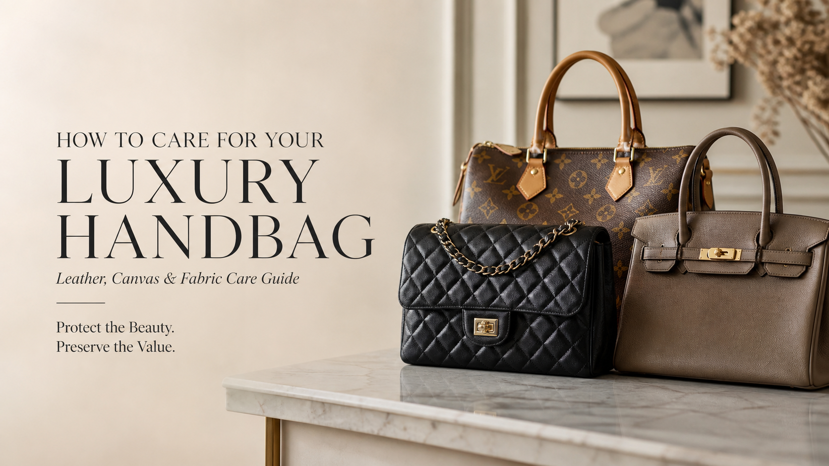 How to Care for Your Luxury Handbag: A Complete Guide to Leather, Canvas & Fabric Materials