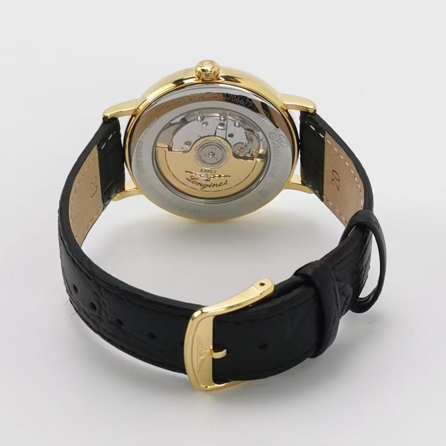 Longines 浪琴 时尚皮质精钢自动机械男士腕表