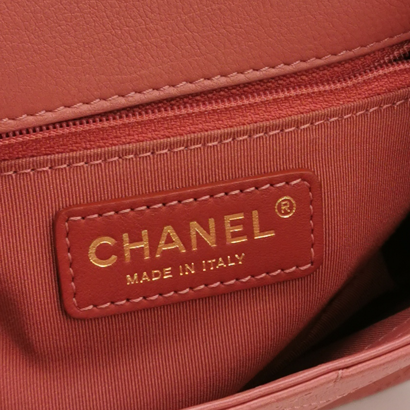 Chanel Quilted Calfskin Double-C Turn-Lock Flap Shoulder Bag, Coral (2019)