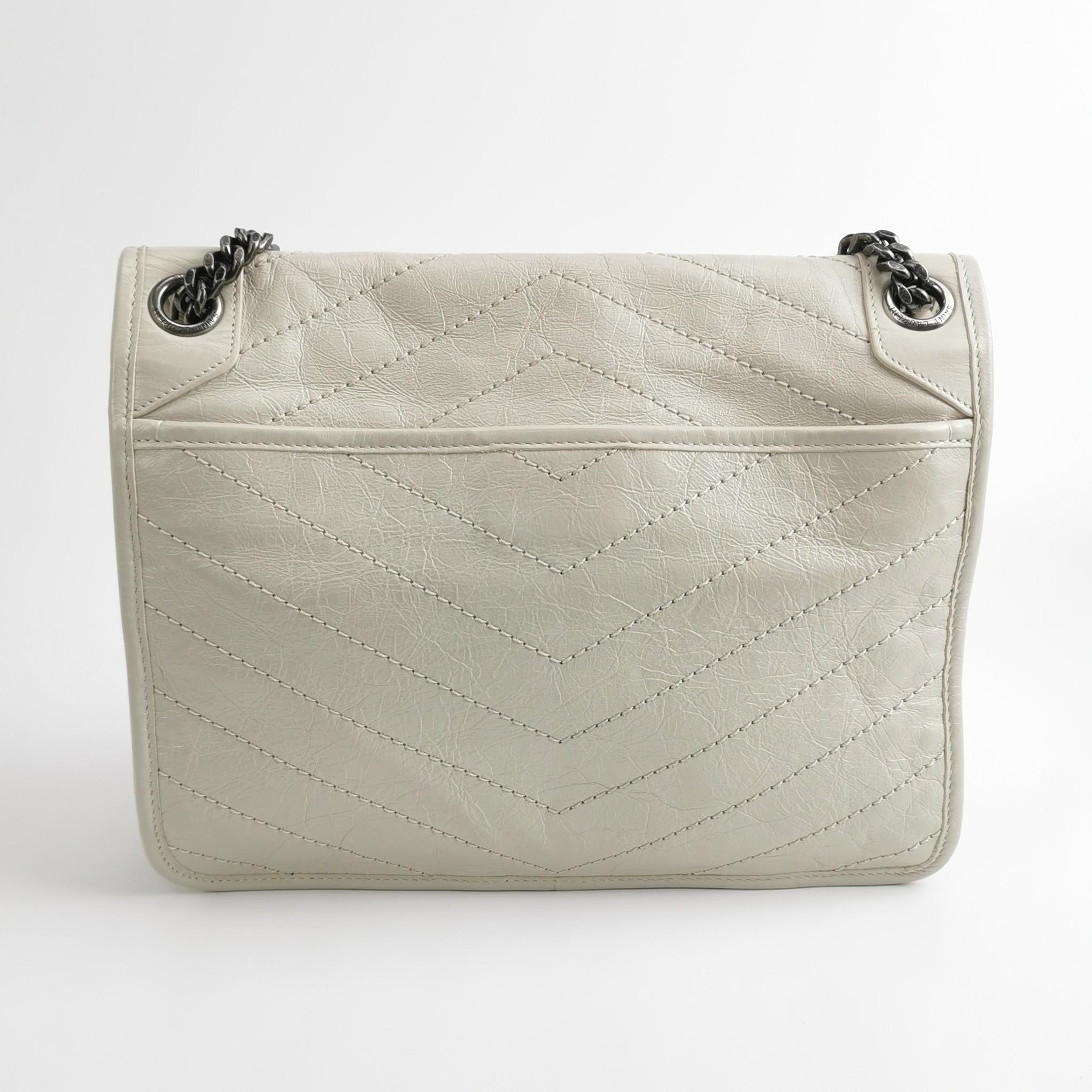 Saint Laurent（YSL） Niki Chain Flap Bag Matelasse Chevron Leather Medium — photo 5 of 17