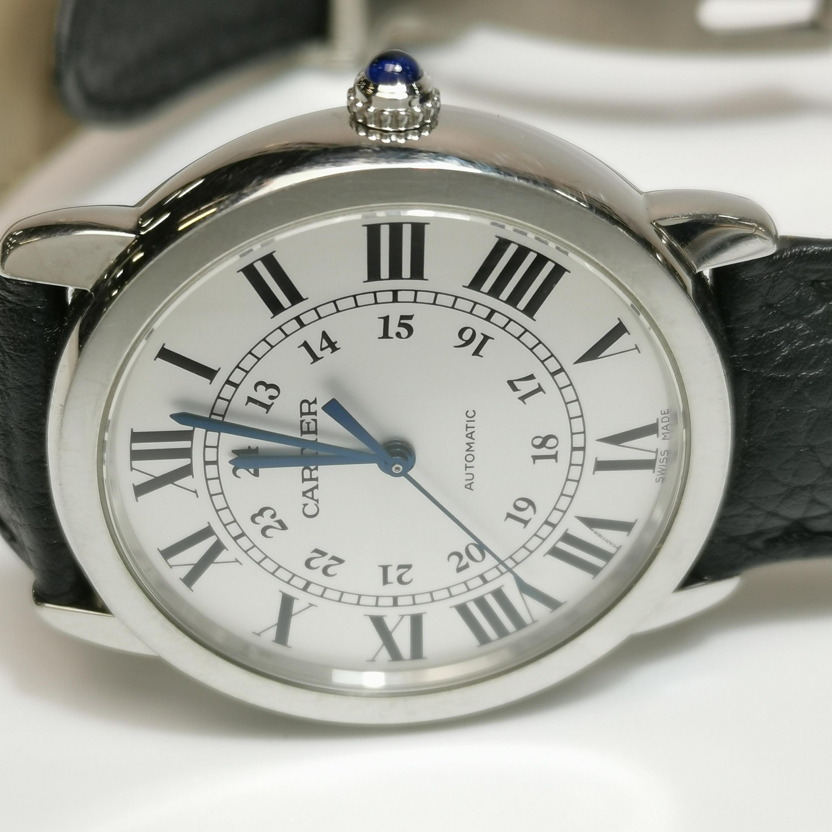 Ronde Solo de Cartier Automatic Watch Stainless Steel and Leather 36