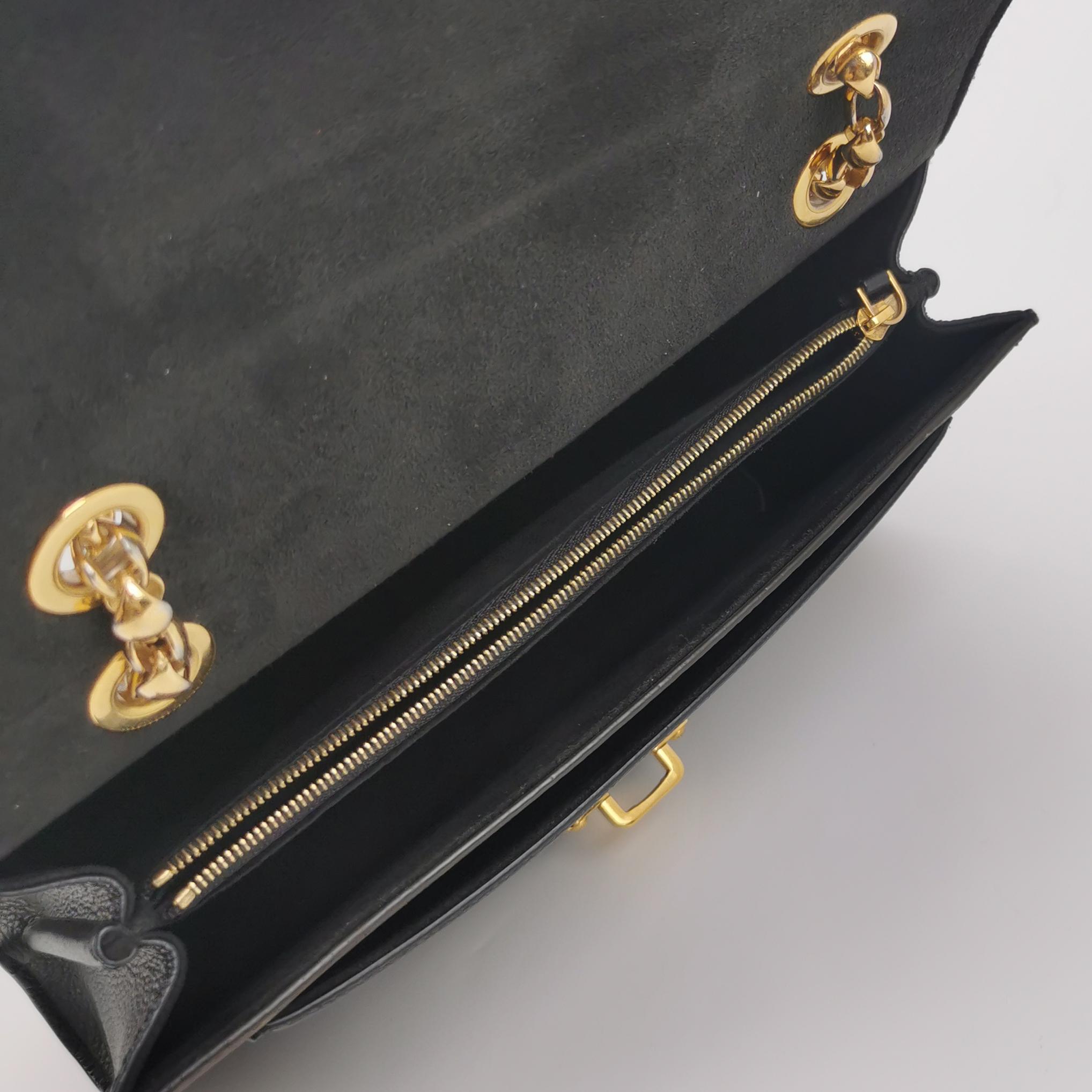 Louis Vuitton(LV) Victoire Monogram Canvas Black Leather Chain Shoulder Bag — photo 7 of 13