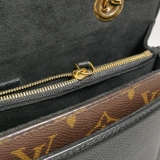 Louis Vuitton(LV) Victoire Monogram Canvas Black Leather Chain Shoulder Bag — thumbnail 8