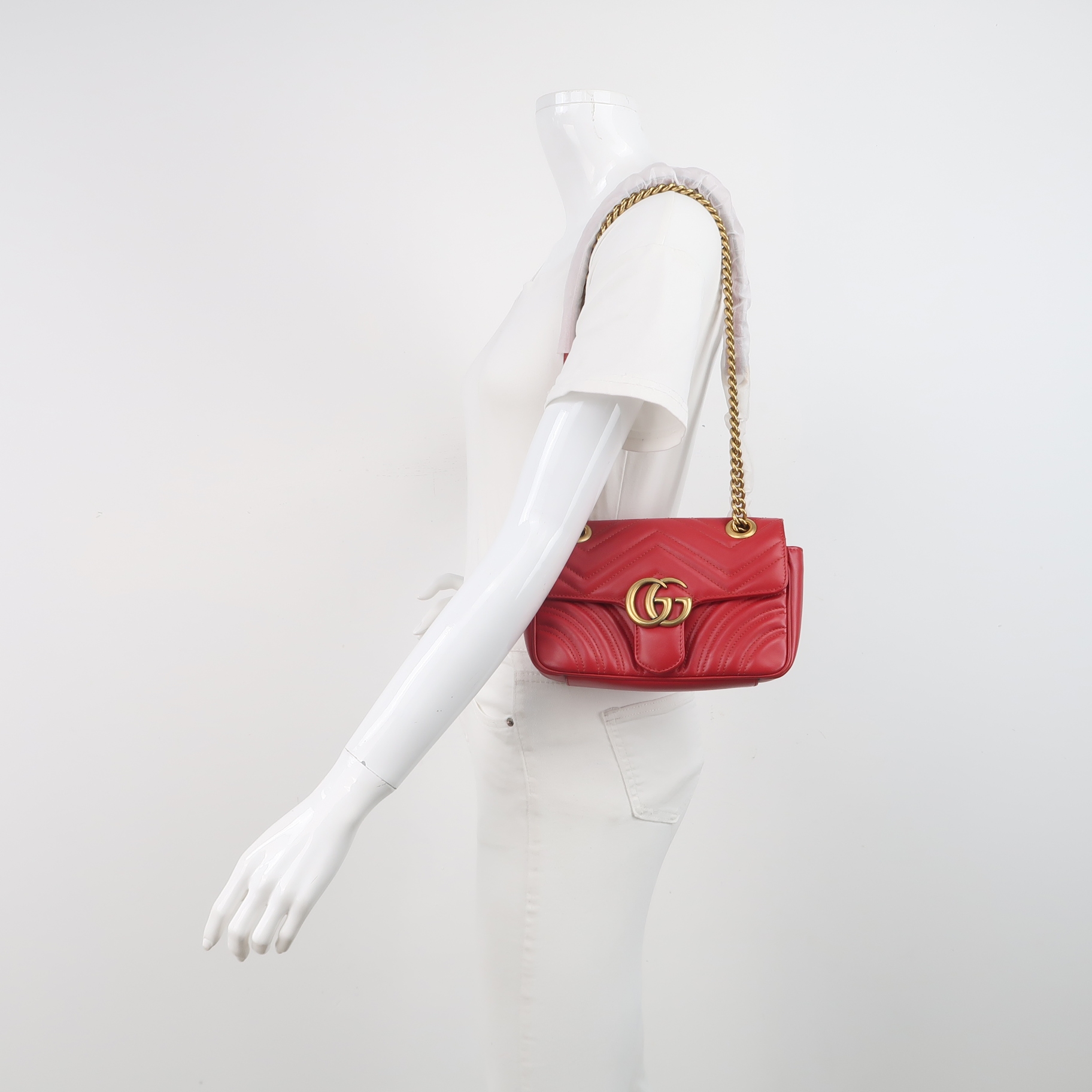 Gucci GG Marmont Flap Bag Matelasse Leather Small — alternate view