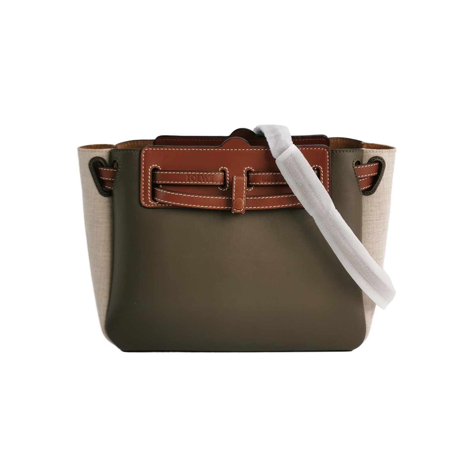 Loewe Lazo Bag Leather with Canvas Mini