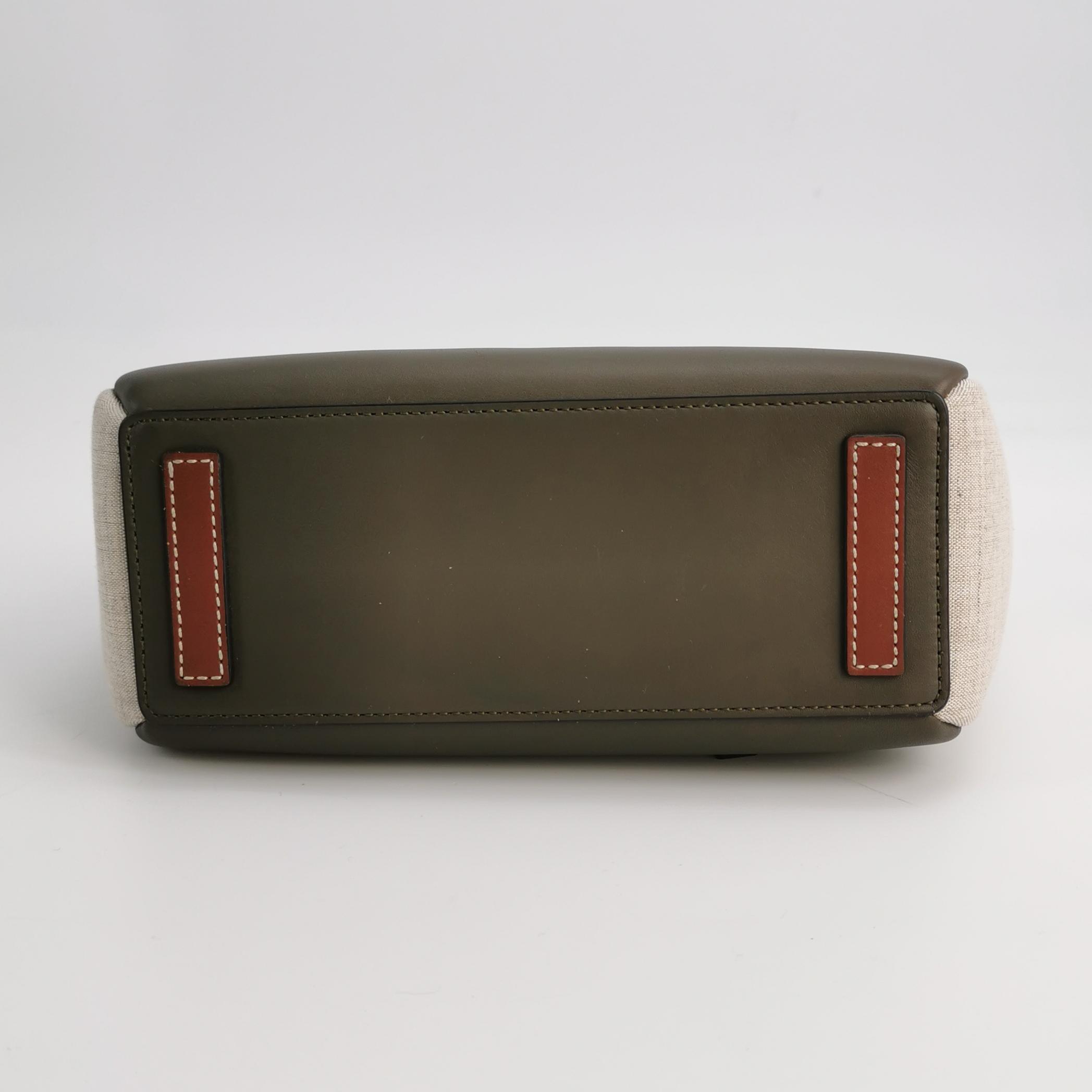 Loewe Lazo Bag Leather with Canvas Mini