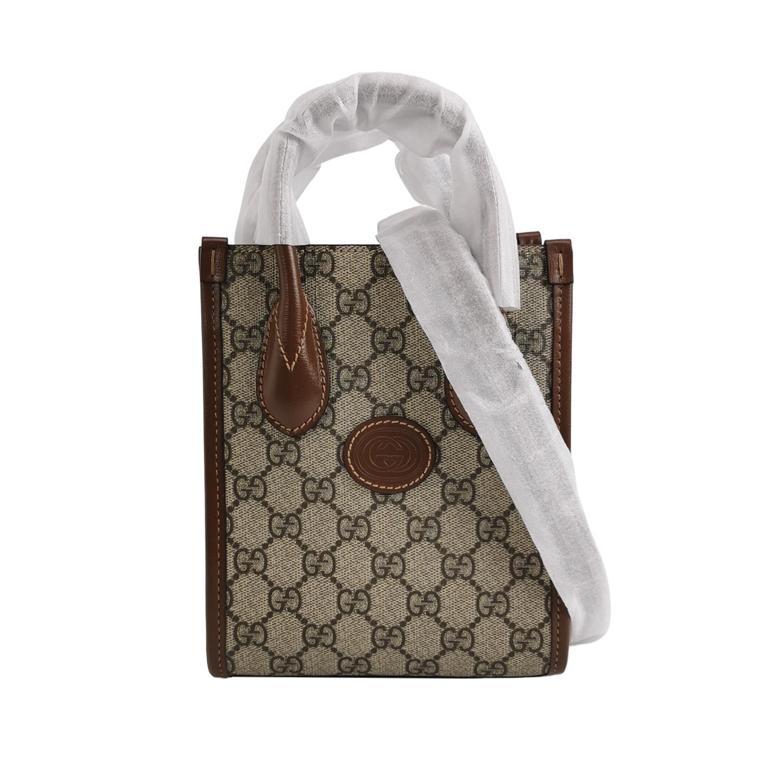  Gucci Interlocking G Patch Tote GG Coated Canvas Mini — photo 1 of 19