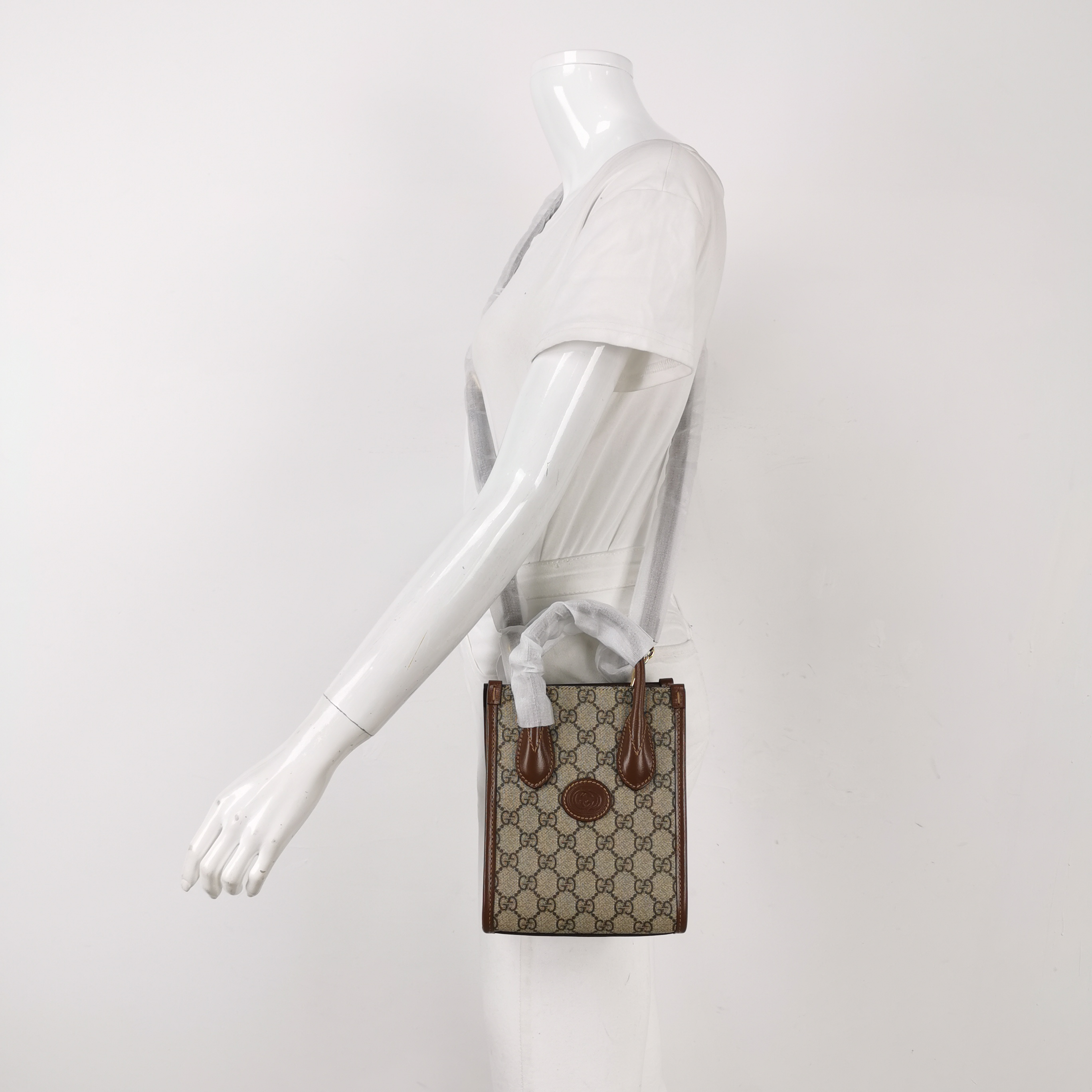  Gucci Interlocking G Patch Tote GG Coated Canvas Mini — alternate view