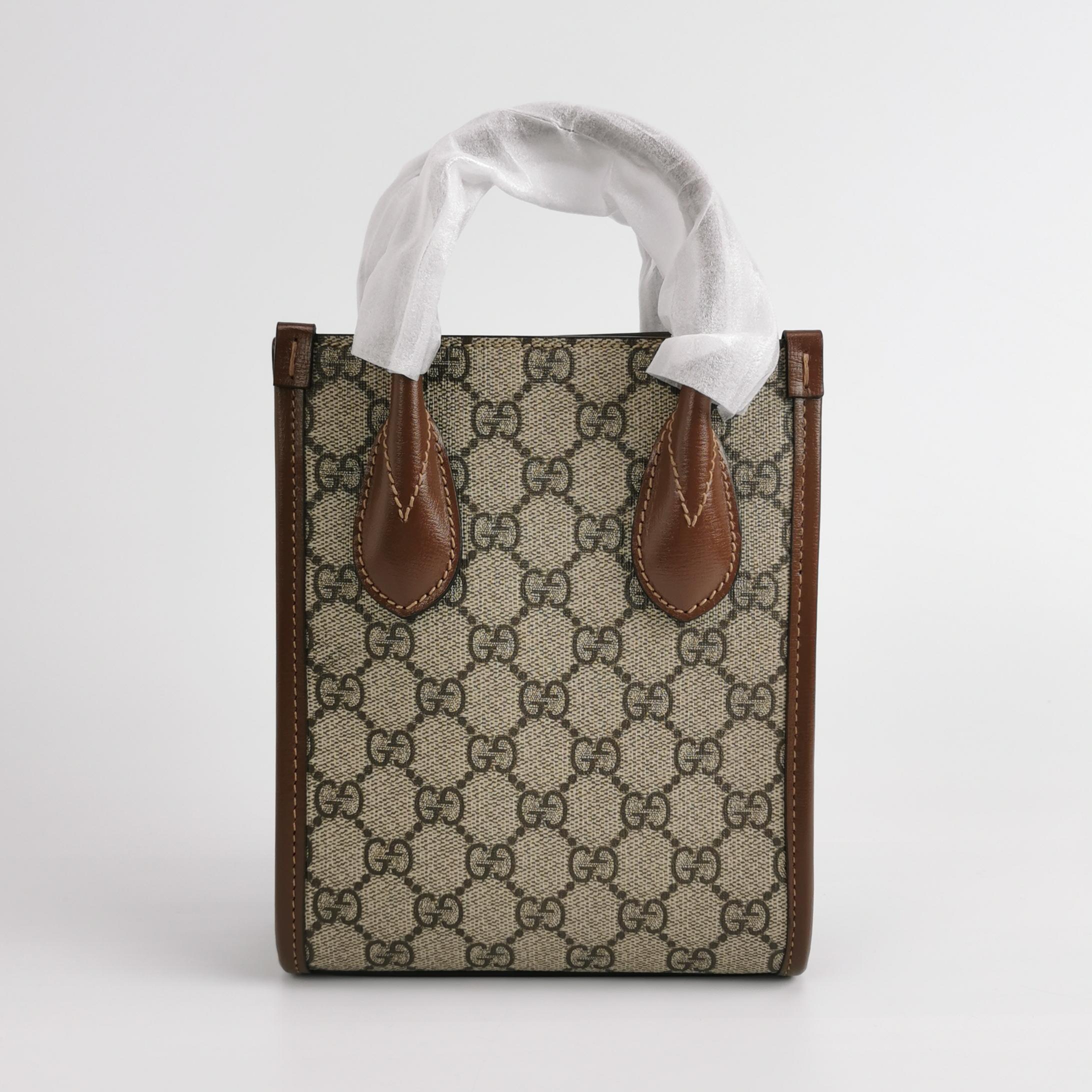  Gucci Interlocking G Patch Tote GG Coated Canvas Mini — photo 5 of 19
