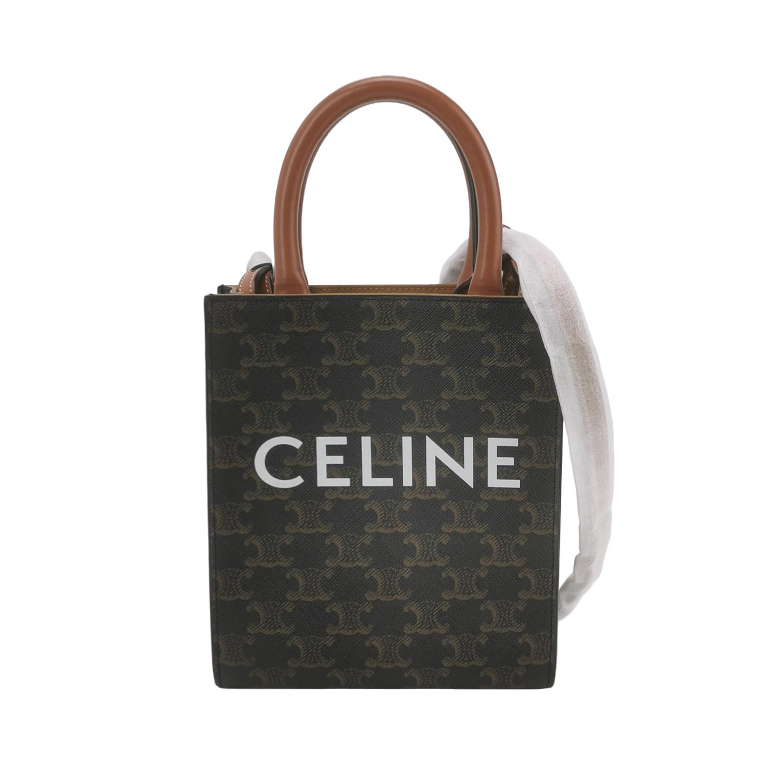 Celine Vertical Cabas Tote Triomphe Coated Canvas Mini — photo 1 of 12
