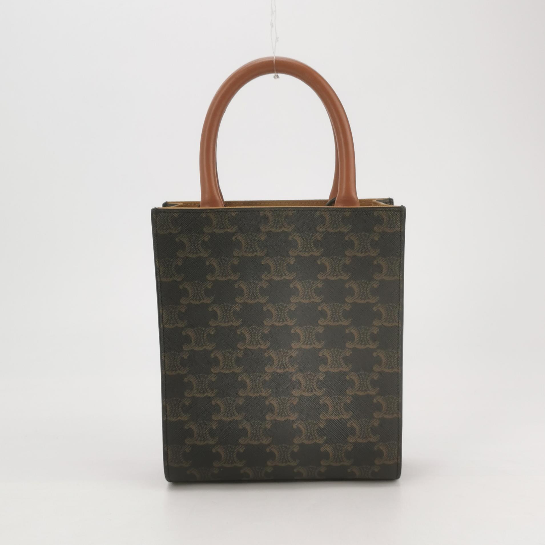 Celine Vertical Cabas Tote Triomphe Coated Canvas Mini — photo 5 of 12