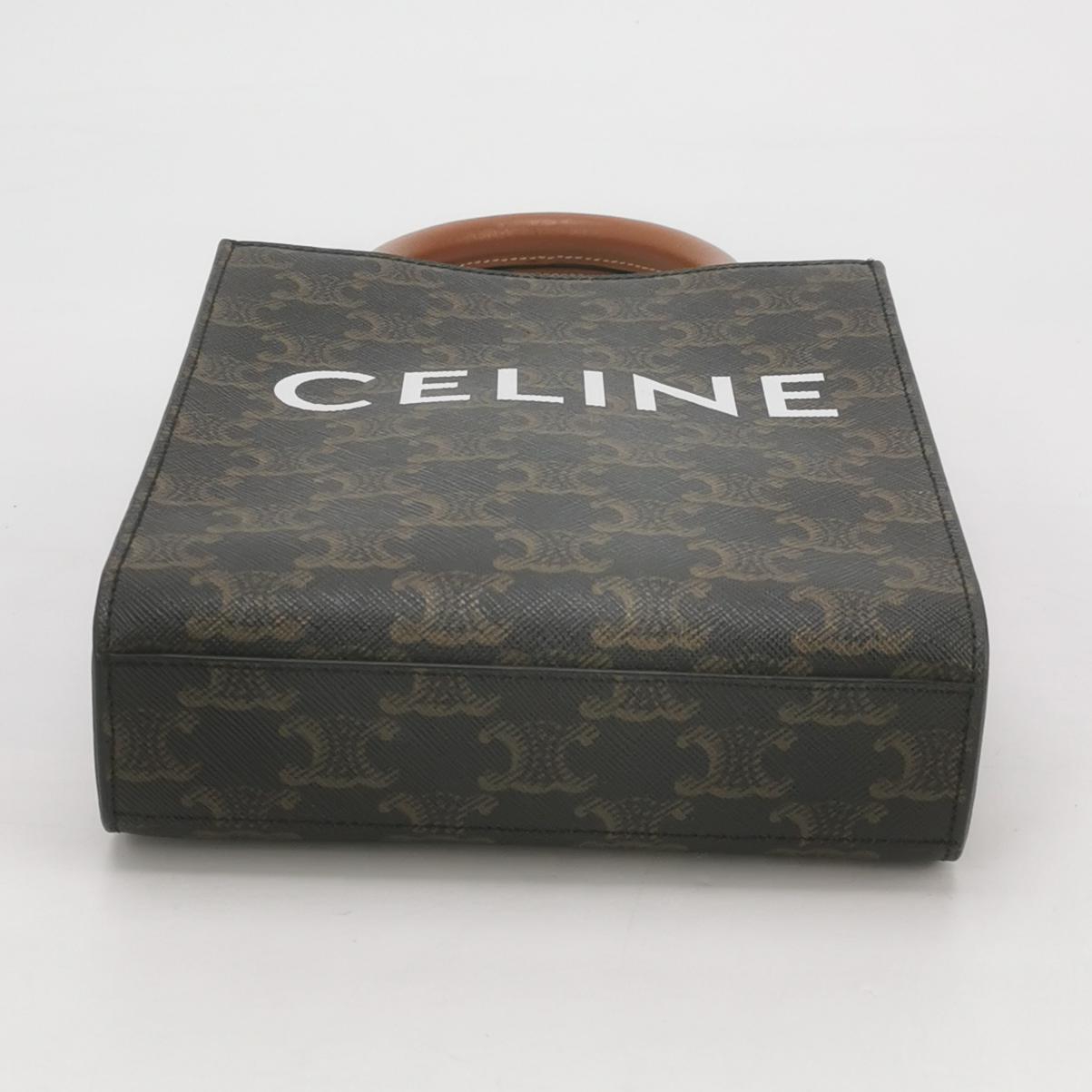 Celine Vertical Cabas Tote Triomphe Coated Canvas Mini — photo 6 of 12