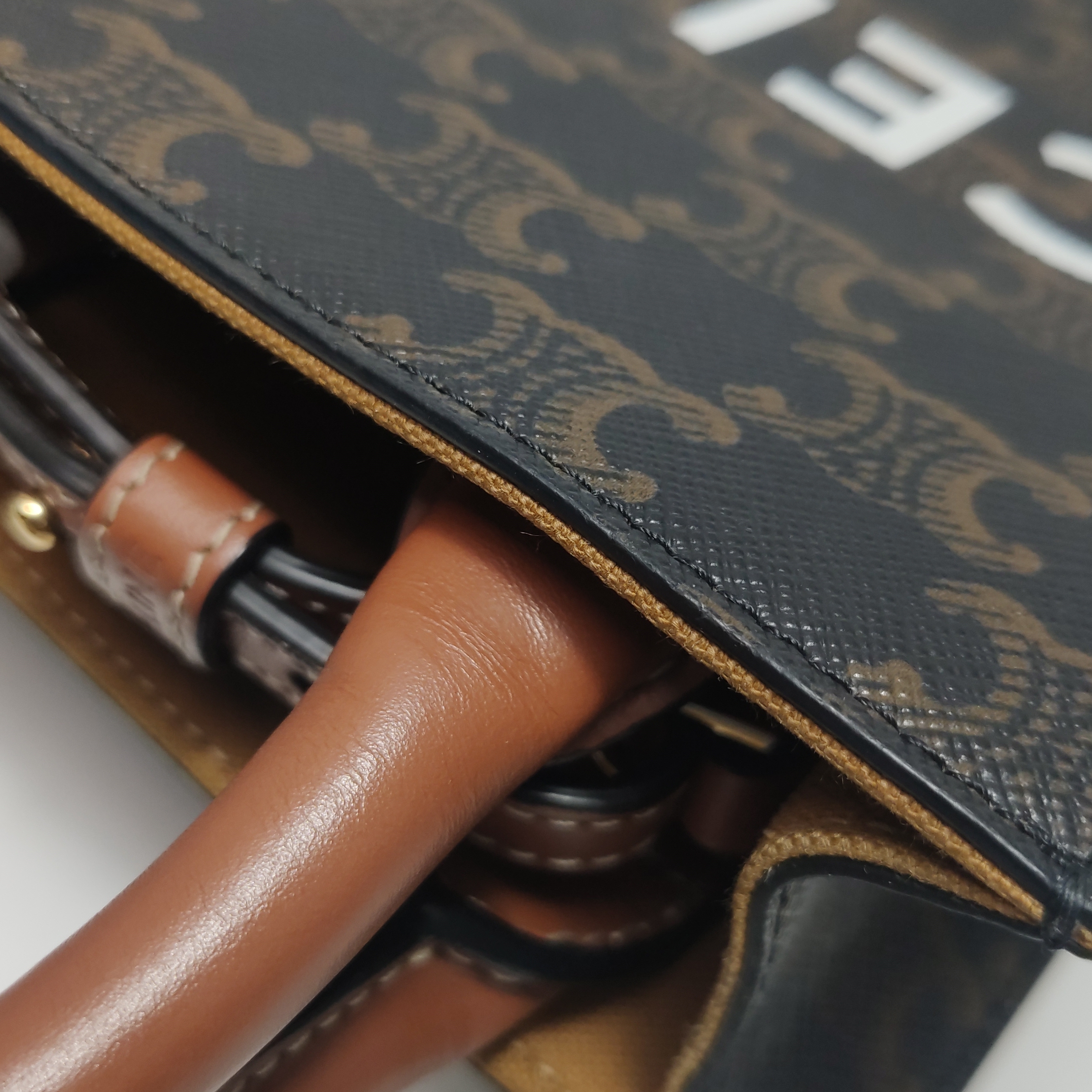 Celine Vertical Cabas Tote Triomphe Coated Canvas Mini — photo 7 of 12