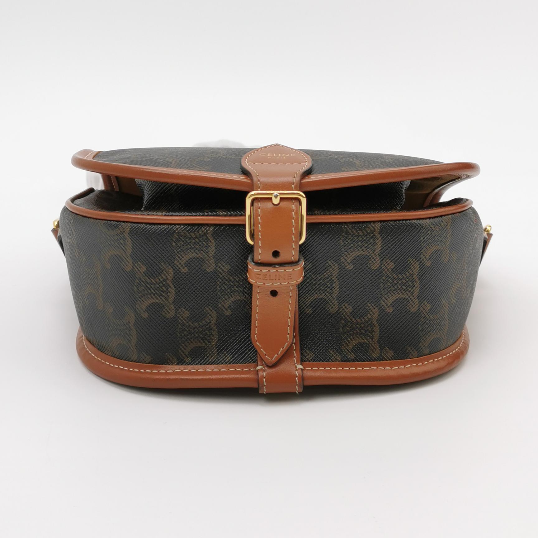 Celine Folco Bag Triomphe Coated Canvas Medium — photo 6 of 21