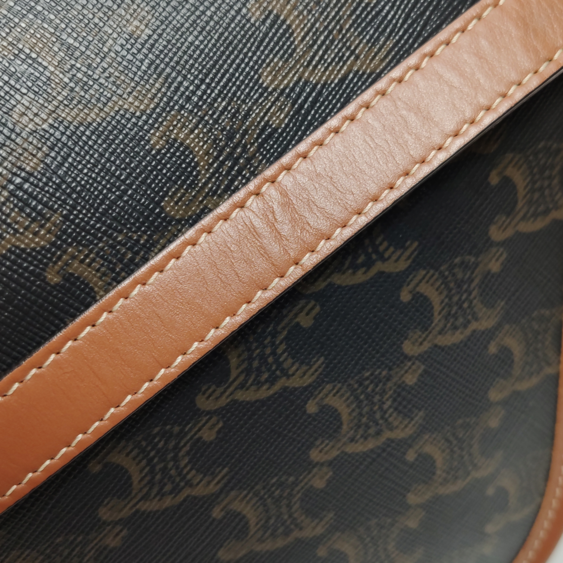 Celine Folco Bag Triomphe Coated Canvas Medium — photo 18 of 21