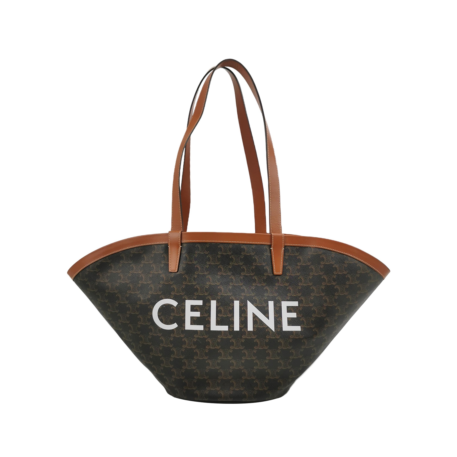Celine Couffin Tote Shoulder Bag Black Brown Medium