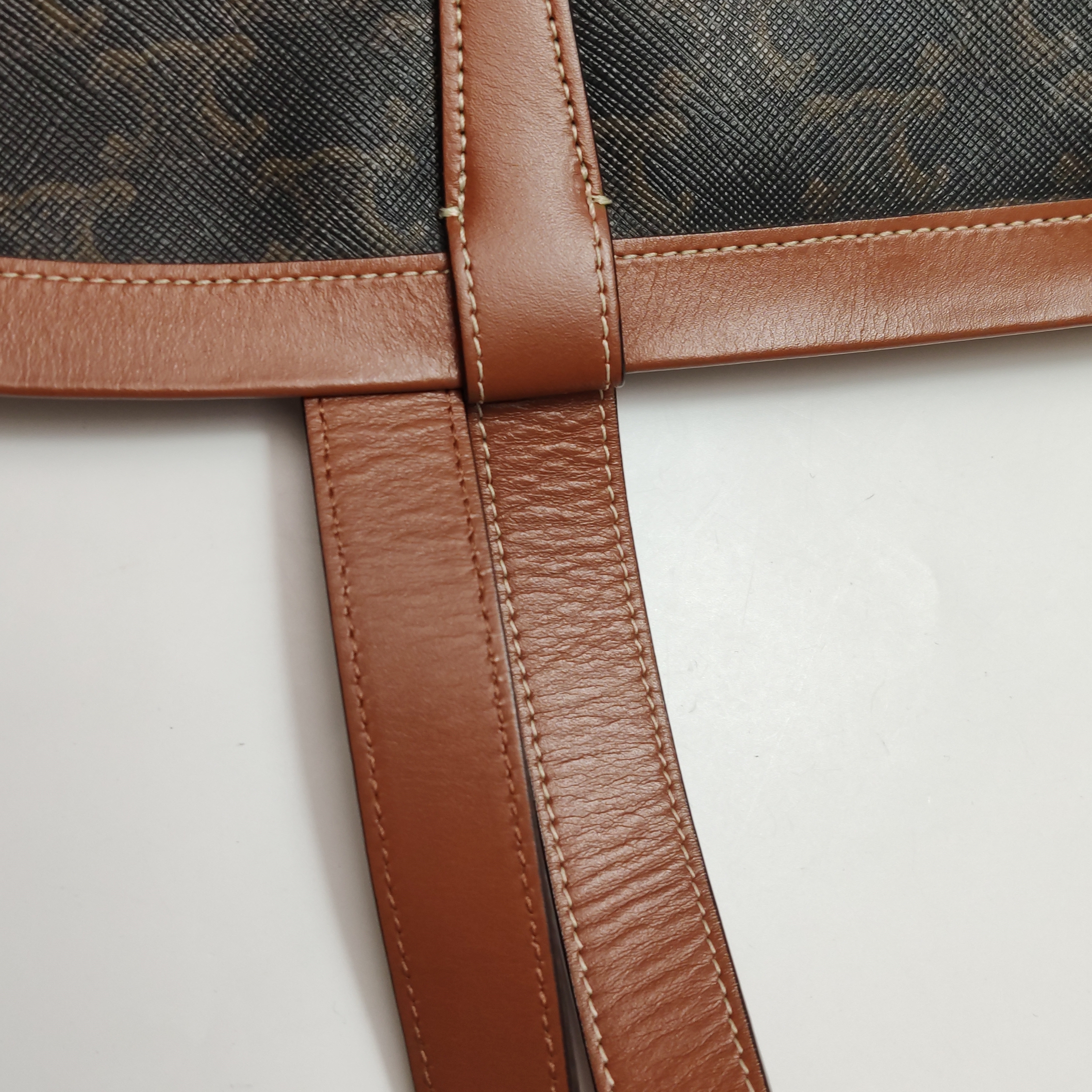 Celine Couffin Tote Shoulder Bag Black Brown Medium