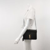 Saint Laurent(YSL) Classic Monogram Universite Messenger Bag Leather Medium — thumbnail 2