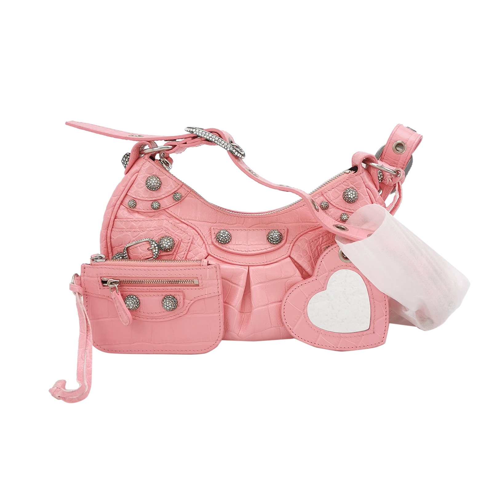 Balenciaga Le Cagole Giant Studs Shoulder Bag Leather XS
