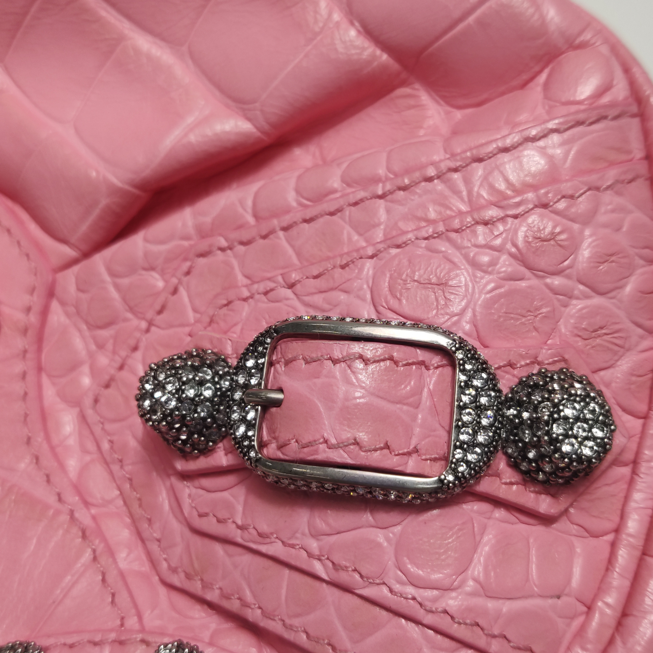 Balenciaga Le Cagole Giant Studs Shoulder Bag Leather XS
