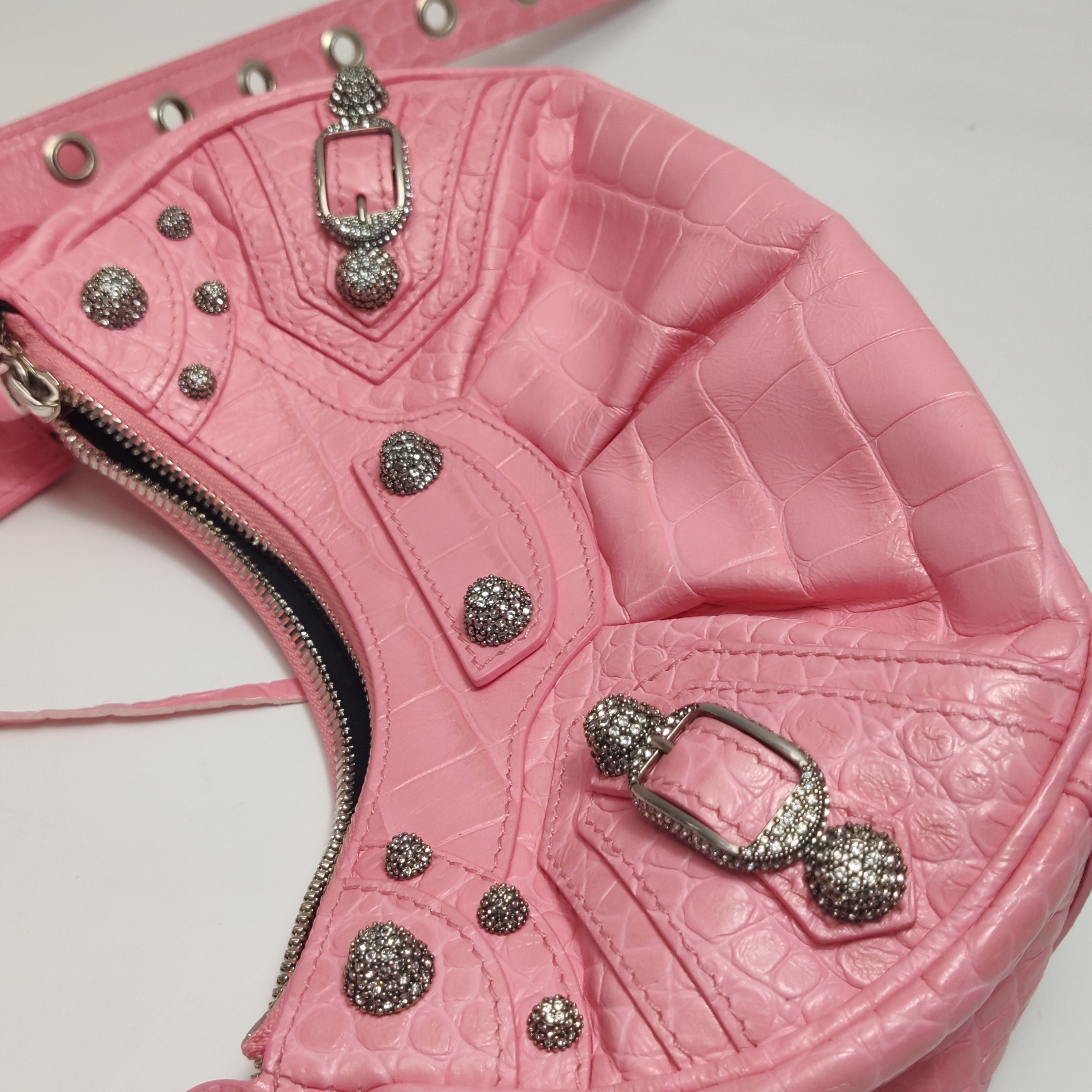 Balenciaga Le Cagole Giant Studs Shoulder Bag Leather XS