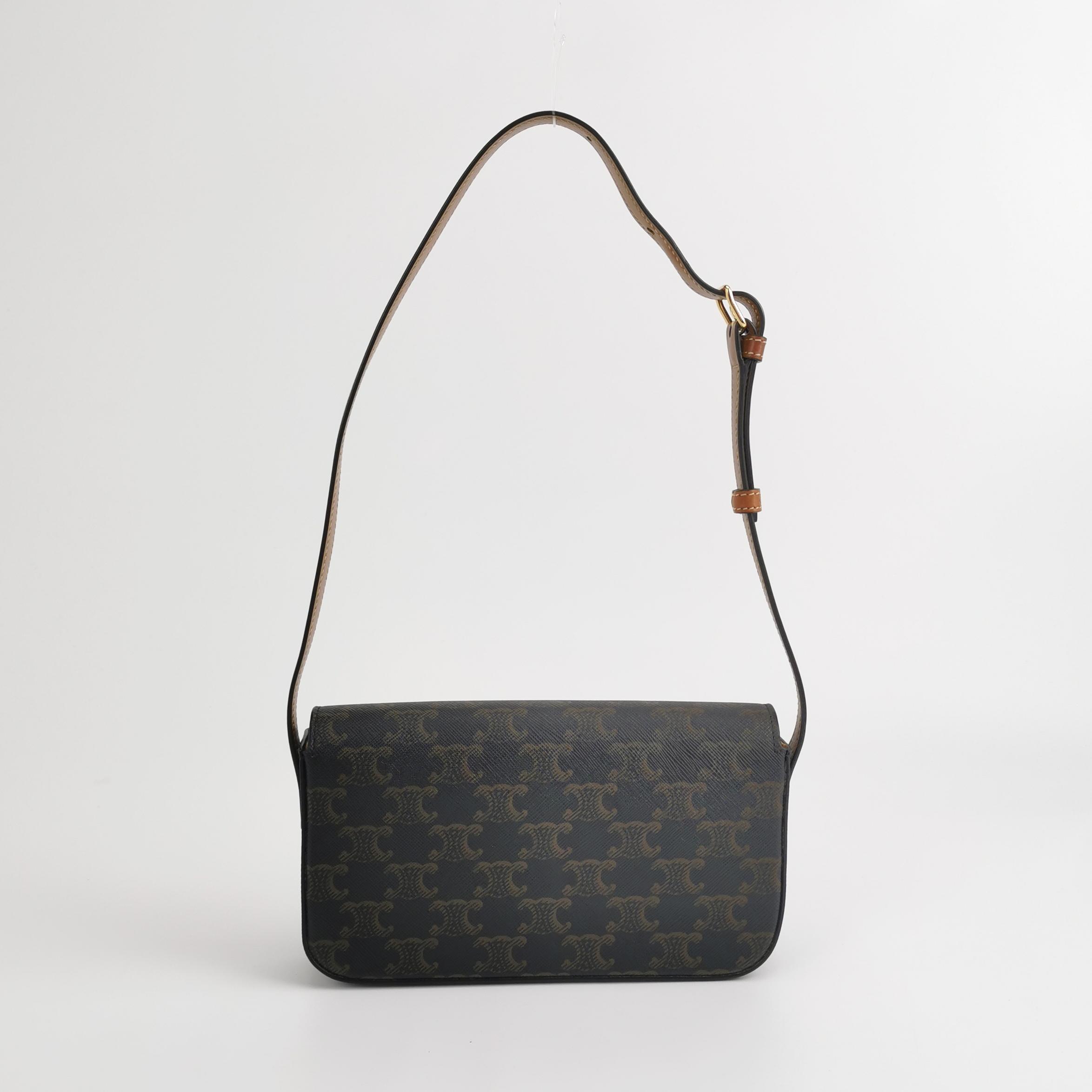 Celine Claude Shoulder Bag Triomphe Coated Canvas — photo 5 of 15